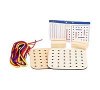 Juguete de Madera con Cordones para el Aprendizaje temprano, la imaginación, la Capacidad de Resolver Problemas, la Actividad educativa de enhebrado y