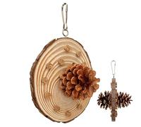 Juguete de madera de corcho para pájaros, juguete para masticar pájaros, juguete de madera para morder para buscar comida, juguete para pájaros, juguete para masticar y buscar comida, juguete de