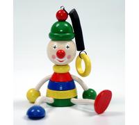 Juguete de Madera Figura Oscilante Payaso Bxlxh 100x70x140mm Nuevo Muelle con