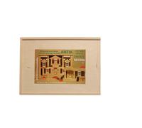 Juguete de Madera Juego de Construcción Antiguo 136 Piezas Bxhxt 37x27x5cm Nuevo