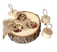 Juguete de madera para mascotas pequeñas - Dispensador de snuffle, accesorio de enriquecimiento de animales | Diseño duradero y seguro para masticar, juego de alimentación interactivo, ese