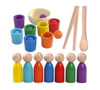 Juguete de Madera para Ordenar Colores | Juguete Educativo Preescolar,Juego de Clasificación de Colores con Vasos | Para Niños y Niñas, Hogar, Guardería, Aula, Centro Diurno, Reuniones Familiares, Cum