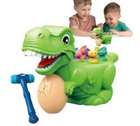 Juguete de martilleo para, Juego de Golpe | Juguetes educativos interactivos Dinosaurios con Sonido y Luz - Juguete de desarrollo temprano con pequeño dinosaurio, Juego de habilidades motoras finas