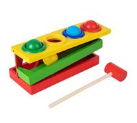 Juguete de martillo, juguete Montessori de madera para niños de 1 a 3 años, banco de golpes con bolas coloridas para la coordinación ojo-mano y desarrollo de habilidades motoras finas, juguetes de ma