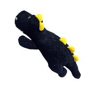 Juguete de masticación de cachorro de dinosaurio, chillido para perros, linda mascota de lujosa, lujosa, material no tóxico seguro, verde/negro/, ideal para cachorros y perros activos en interiore