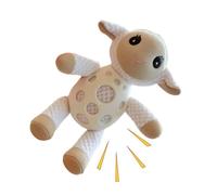 Juguete de masticación de perro indestructible, mascotas de animales de peluche mastican juguetes - Conejito y cordero lindo perro Squeaky Doll - Decoración del dormitorio para el hogar del juguete de