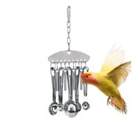Juguete de masticar para loros, juguetes de campana de acero inoxidable para pájaros, juguete Wader de para masticar, juguete masticable para aire acondicionado de horno, aras, cacatoè