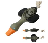 Juguete de masticar perro de látex, juguete de goma para perros | Juguete durable para perros de ganso Squeak 2 en 1 Fun Rope incluido,Divertido juguete de sonido de látex, juguetes chirriantes de