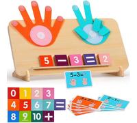 Juguete de matemáticas de madera para aprender a contar para niños, juego educativo de cálculo 3 4 5 6 años, Montessori Matemáticas Contador de Matemáticas, Juguetes educativos para niños y niñas