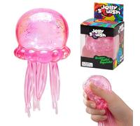 Juguete de Medusa de neón Brillante con tentáculos Largos, Suave Juguete sensorial elástico con partículas de Purpurina para niños y Adultos, Regalo para scuola, Oficina, hogar (Pink)