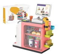 Juguete de mostrador de la Compra - 41 x 37 x 20,5 cm registradora, supermercado Falso para niños, Tienda de comestibles, Juego sensorial para el hogar, guardería, Kit Educativo, bolígrafo de rol