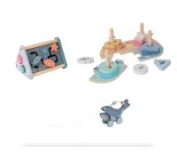 Juguete de motricidad fina de madera con diseño de mundo submarino