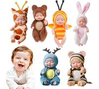 Juguete De Muñecas Reborn - Conjunto De Mini Figuras Cómodas Y Y Realistas para Recién Nacidos, Ropa De Diseño Biónico Colección Aleatoria De Seis Piezas | Figura De Juego Coleccionable Ultrasu