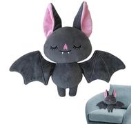 Juguete de murciélago de peluche, felpa de animales de Halloween, suave abrazado de 18 cm, adorable muñeca gótica de criatura, figura reconfortante, bonito regalo de felpa para niños, dormitorio, sofá