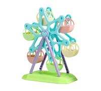 Juguete de Noria para pájaros, ABS, 18 x 18 x 20 cm, Rueda de forraje para Loros Grandes, Perca giratoria y alimentador, Juguete Interactivo de Entrenamiento para pájaros más pequeños
