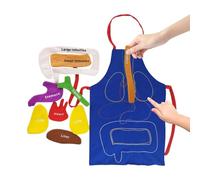 Juguete de órganos educativos - Delantal de órgano 3D 52x35 cm con 8 órganos extraíbles | aprendizaje para 4-6 años, conjunto educativo con delantal de anatomía del cuerpo humano