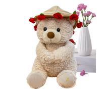Juguete De Oso De Peluche - Muñeca Suave Y Acurrucable Sosteniendo Ramo De Rosas,Animal De Peluche Juguete Almohada De Felpa - Para Sofá Cama Sillón Coche Silla Escritorio Sala De Estar Habitación