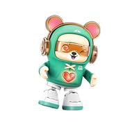 Juguete de oso del corazón - Peluche musical iluminado eléctricamente, oso caminando, juguete interactivo divertido para mascotas | Simpático intermitente para bam