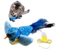 Juguete de pájaro de canto simulado para gatos, juguete de pájaro para gatos, pájaro interactivo para gatos, juguete realista para gatitos activados por contacto