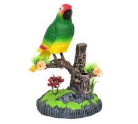 Juguete de pájaro hablando - Mascota con plumas de repetición vocal, juguete de loro de habla realista, estimulante gadget de interacción de sonido, figura de animal divertido y decorativo |