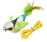 Juguete de pájaro para gatos - Animal volador con Gorjeo Simulado | Con Cuerda Juguetes Interactivos para Gatito,Para Práctica De Instinto Entrenamiento De Agilidad Buscando Alimentos Gestión De Peso