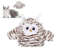 Juguete De Pájaro Simulado Que Chilla Para Gatos,Señuelo de Búho con Aleteo Realista | Juguete de Aves para Gatos con Sonido - Para Hogar Interior Ejercicio Todas Razas Aburrimiento Enriquecimiento Y