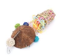 Juguete de Pájaros de Cáscara de con Hilos de Papel, Juguete para Loros Seguros y No Tóxicos, Ideal para Alimentación y Estimulación Mental para Loros Pequeños a Medianos