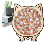 Juguete de para Gatos - Juego Educativo de 135 Piezas, Juego de Actividades de Madera, Mejora de Las Habilidades en el Tema Animal, Pensamiento Creativo, decoración de Manualidades