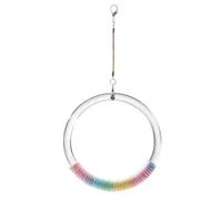 Juguete De para Loros: Percha para Pájaros Arcoíris, Barra De Ejercicios para Jaula Colgante, Accesorio De Juego Colorido | Diseño para Aliviar El Estrés, Soporte De Movimiento Activo para PE