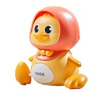 Juguete de pato a batería - Pato balanceándose y despertando con música y 2 modos de iluminación - Juguete de rastreo eléctrico con diseño de estatua animal magnético de 2 modos ligeros para