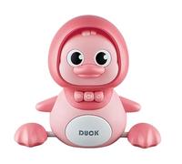 Juguete de pato a pilas - Pato balanceándose y despertando con música y 2 modos de iluminación - Juguete de rastreo eléctrico con diseño de estatua animal magnético de 2 modos ligeros para
