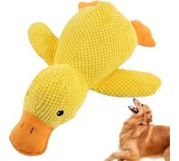 Juguete de Pato calmante Interactivo para Perros, Peluche Suave con Sonido de graznido y Arrugas locas, compañero calmante Resistente a la masticación para Cachorros, Cachorros de Interior y mayore S