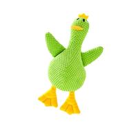 Juguete de pato calmante para perros, lindo juguete de pato calmante de peluche amarillo - Almohada interactiva chirriante para ayudar a dormir, caja de tiempo silencioso, viaje, cachorro, separación