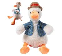 Juguete de Pato Cantante - Animal de Peluche Interactivo con Colores Brillantes, Divertida muñeca Musical con Sombrero Amarillo | Regalo de cumpleaños para niños Juego Interior Música Danza A