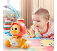 Juguete de Pato Que Camina | Estatua de Animales de Pato Despierto - con Sonido y 2 Modos de luz, Juguete mecedor magnético para niños pequeños