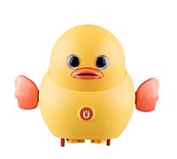 Juguete de Pato Que Camina | Juguete eléctrico con Sonido de Animales Que despiertan - de Arrastre eléctrico con diseño de Estatua Animal magnética de 2 Modos de luz para niños