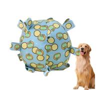 Juguete de pelota de fútbol para perros, pelotas chirriantes para perros, pelota de juguete para perros con correas, juguetes interactivos para masticar para perros pequeños y medianos, juguete