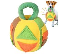 Juguete de pelota de peluche chillón para perros, pelotas de juguetes para perros | Limpia los dientes juguete interactivo para masticar - Bolas de felpa suaves, chirriadores, rompecabezas bonito, pel