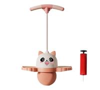 Juguete de pelota de salto Panda Stick - Pelota de ejercicio con tolva de equilibrio para niños, saltador de rebote con mango, juguete inflable para actividades al aire con bomba