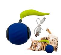 Juguete De Pelota para Gatos - Pelota con Cola Móvil 2 Velocidades,Juguete Interactivo para Gatos | para Juego Caza Ejercicio Y Entretenimiento Indoor para Gatitos