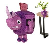 Juguete de peluche | 24,9 cm linda figura de un rinoceronte como juguete de peluche, cojín decorativo con diseño de tostadora - Para niños, adultos y aficionados a los juegos, dormitorio y sala de