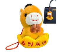 Juguete de Peluche Caballo - Llavero Animal de Año Nuevo Chino, Mini Mascota Dulce, Accesorio de Caballo de Peluche Lindo con Clip Duradero | de Vacaciones de cumpleaños, Bolso, BRE