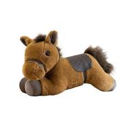 Juguete De Peluche Caballo Simulado - 11,81 Pulgadas Animales De Peluche Realistas Caballo De Pie Pequeños Potros, Empuja Lanzamiento | para Niños Pequeños Adolescentes Hogar Oficina