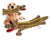 Juguete de peluche chirriante para perro, juguete de peluche chirriante para mascotas | Cocodrilo chirriante impreso con Vista que alivia el aburrimiento, irrompible, sonido chirriante para