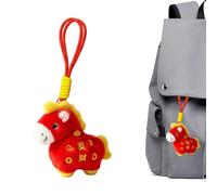 Juguete de peluche como peluche y juguete, bonito colgante de recuerdo, diseño de animal chino con cordón, para mochila, bolso de cumpleaños, Navidad, festival de primavera, fiesta, decoración de