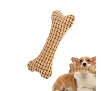 Juguete de peluche con sonido para mascotas con estridor - Juguete masticable para huesos rellenos, función de molienda de dientes | Juguete interactivo para perros pequeños, medianos y grandes