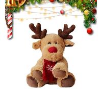 Juguete de peluche de alce de Navidad genérico - Decoración de mejillay alce de tela suave de Navidad, juguete de peluche de alce lindo para regalo de San Valentín