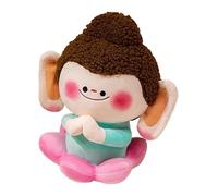 Juguete de peluche de Buda - Figura de felpa suave, linda muñeca de meditación | 30 cm Adorable compañero decorativo para dormitorio, sala de estar, estudio, oficina, relajación, colección de regalos