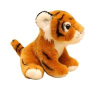 Juguete de Peluche de Cachorro de Tigre súper Suave, Animal de Peluche Sentado, muñeca Realista a Rayas | Regalo de Vida Silvestre de Safari tierno for