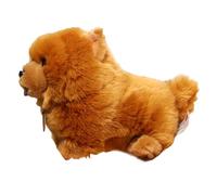 Juguete de peluche de Chow Chow marrón: niños, almohada de felpa, muñeco de peluc-he de algodón, cómodo diseño de castores de dibujos animados, cojín suave exquisito, peluhes de regalo de animales par